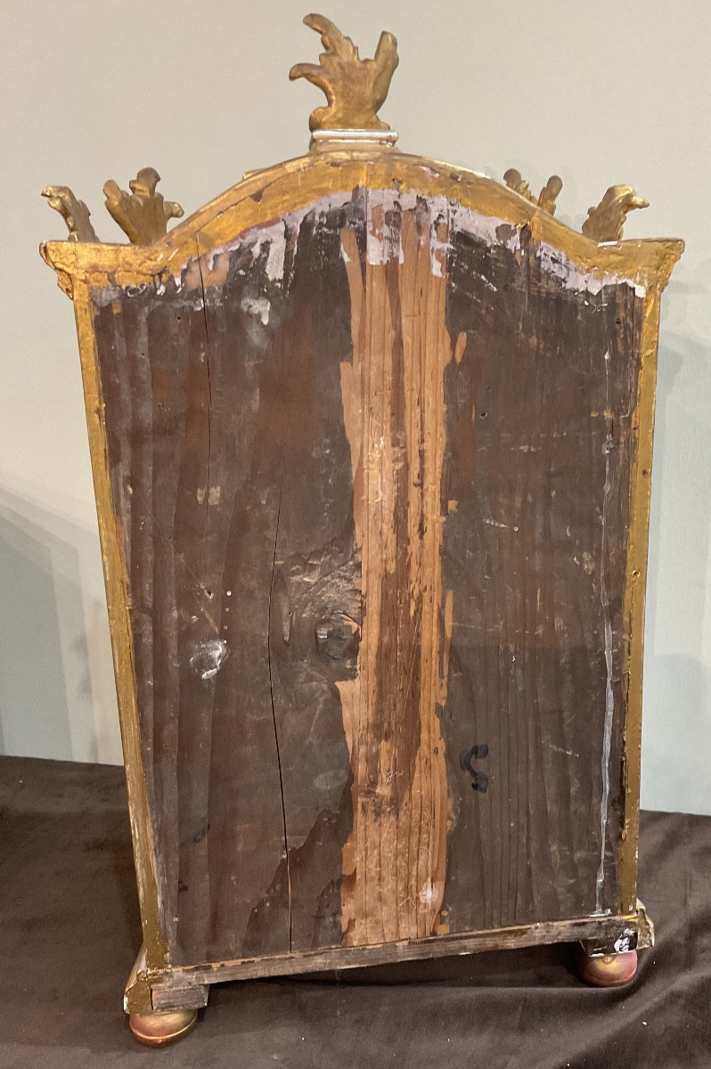 Vitrine de Dévotion ( Travail de Soeurs ) , Vierge à l’Enfant en Cire,  couronnées, Tirol XVIII-photo-4