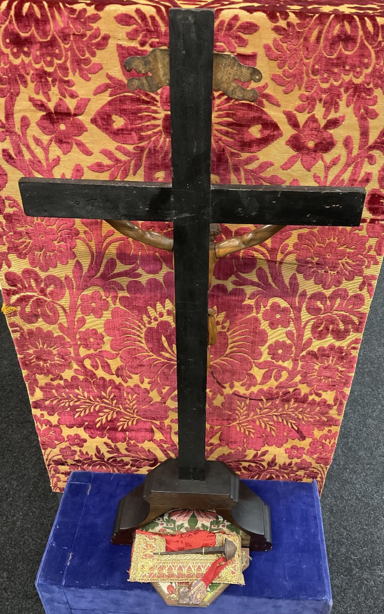 Crucifix Reliquary With Nail Of The True Cross, Body Of Christ In Boxwood, Early 17th Century-photo-4
