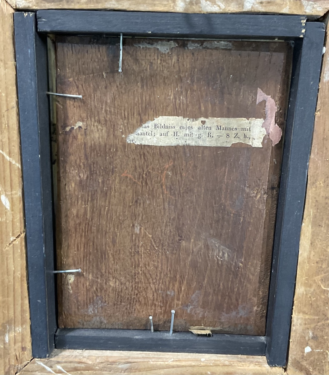 Portrait Anonyme d’un Vieux Homme ( Savant, Noble? ) Huile sur Bois, Pays -Bas , XVII/ XVIIIème-photo-1