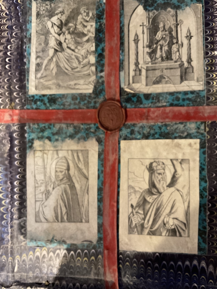 Frame - Reliquary In Carved Wood With Rocaille Décor And Angel Heads, -photo-8