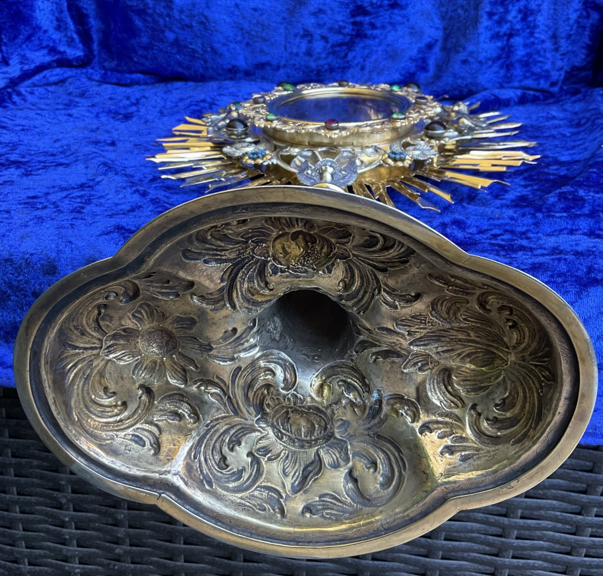 Large Radiant Monstrance, Gilded And Silvered Copper, Rococo Period, Southern Germany, 18th Century-photo-4