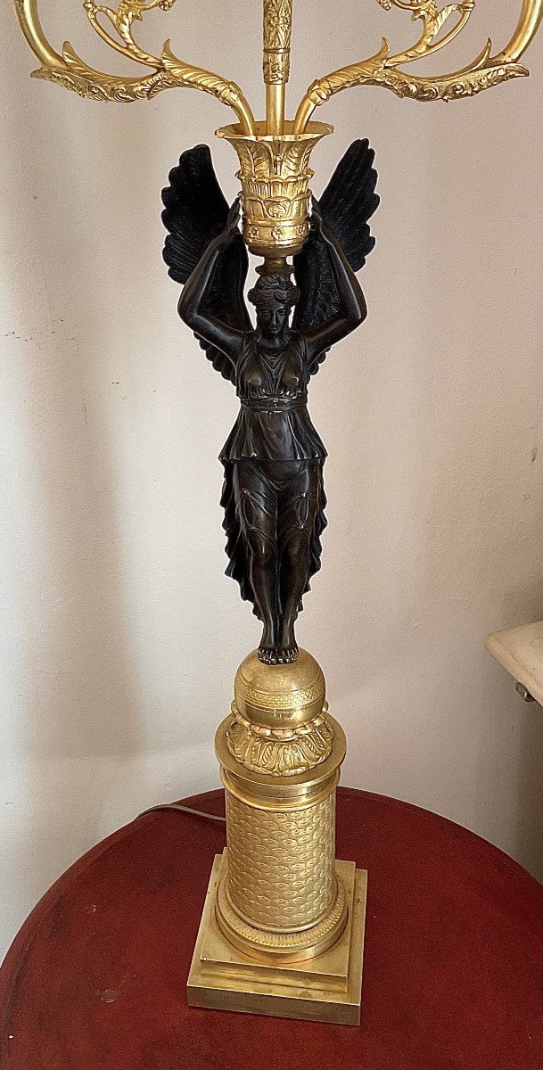 Lampe - Bouilotte , Bronze Blackened And Gilded , France , Mid 19 Th Century-photo-2
