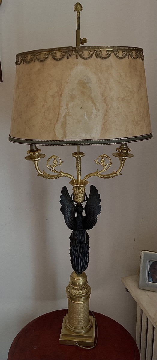 Lampe - Bouilotte , Bronze Blackened And Gilded , France , Mid 19 Th Century-photo-3