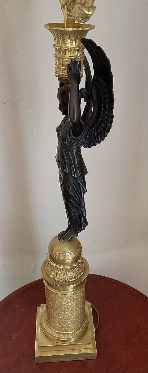 Lampe - Bouilotte , Bronze Blackened And Gilded , France , Mid 19 Th Century-photo-4
