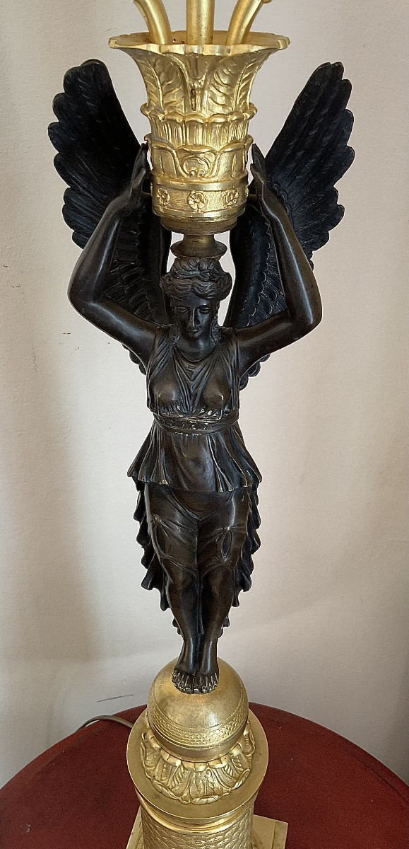 Lampe - Bouilotte , Bronze Blackened And Gilded , France , Mid 19 Th Century-photo-5