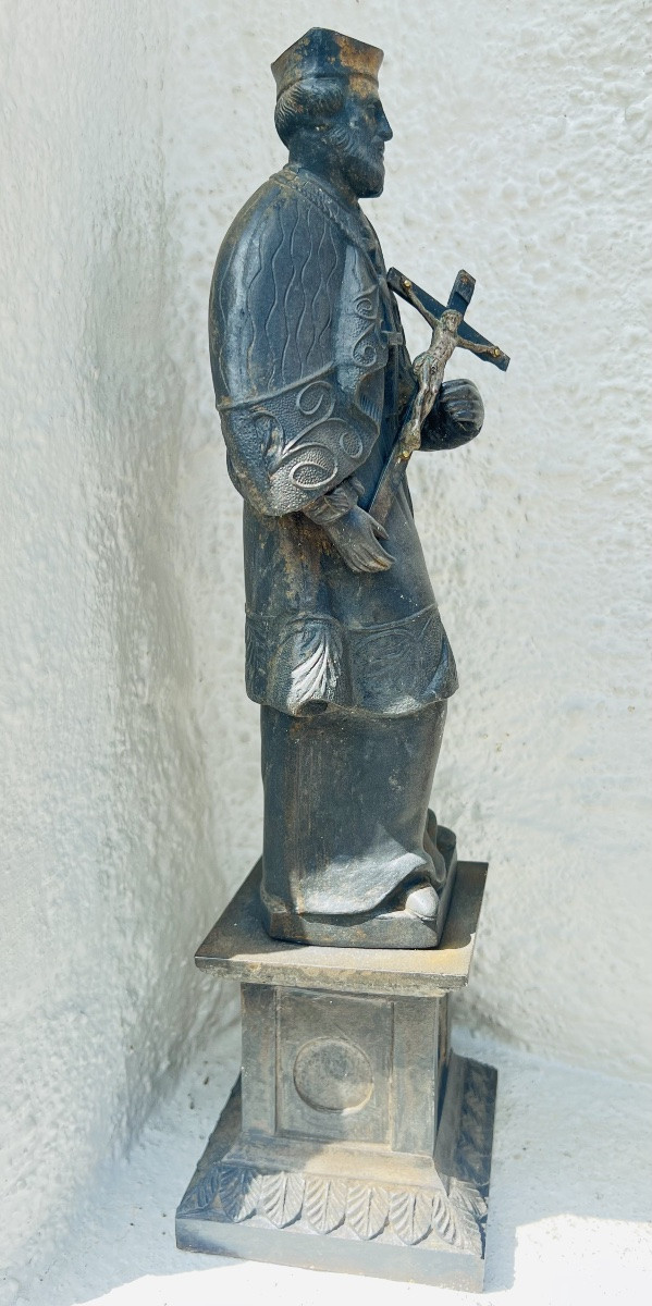 Saint John Nepomuk In Cast Iron, C.1800-photo-2