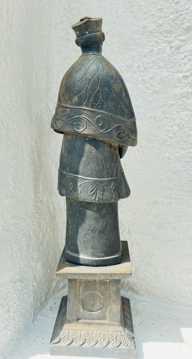 Saint John Nepomuk In Cast Iron, C.1800-photo-3
