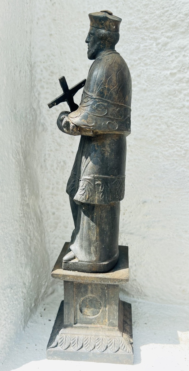 Saint John Nepomuk In Cast Iron, C.1800-photo-4