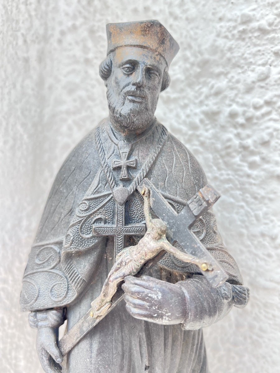 Saint John Nepomuk In Cast Iron, C.1800-photo-2