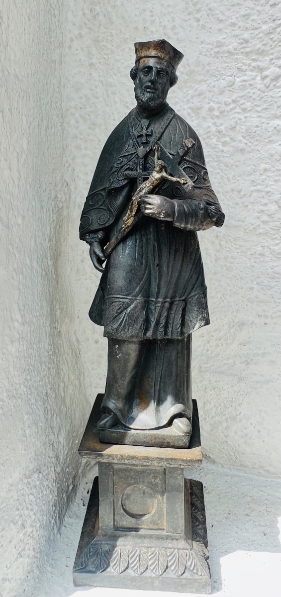Saint John Nepomuk In Cast Iron, C.1800