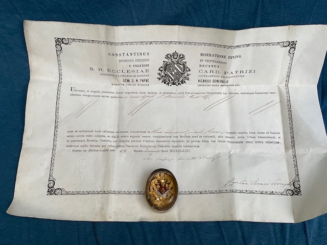 Reliquary Capsule (theca) Of Saint Stanislaus Kostka With Authentic, Rome, 1884-photo-2