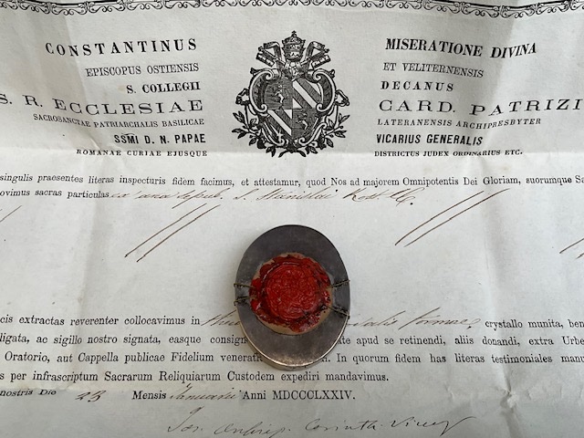 Reliquary Capsule (theca) Of Saint Stanislaus Kostka With Authentic, Rome, 1884-photo-3