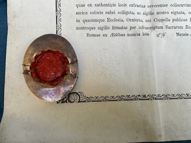 Reliquary Capsule (theca) Of Saint Stanislaus Kostka With Authentic, Rome, 1884-photo-4