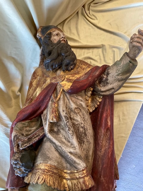 Saint Urbain de Langres, Bois Sculpté et Polychromé début du XXe siècle-photo-3