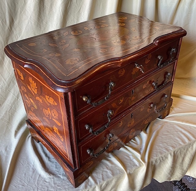 Commode Miniature Hollandaise Marquetée, vers 1790-1800-photo-3