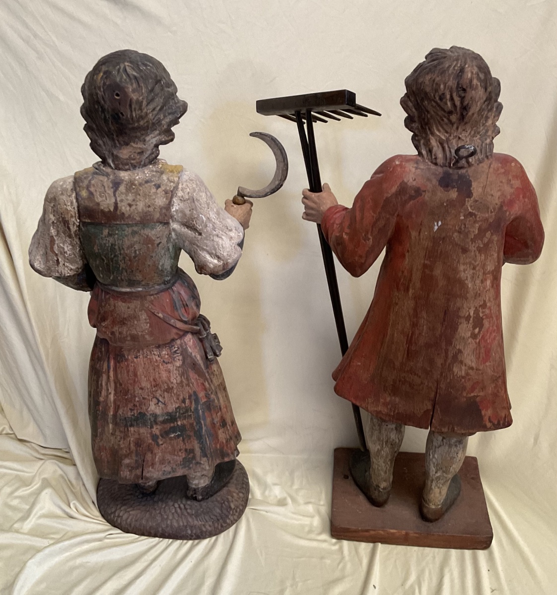 Ste Notburga et St Isidore, Protecteurs de l’Agriculture, Tyrol, environ 1800-photo-1