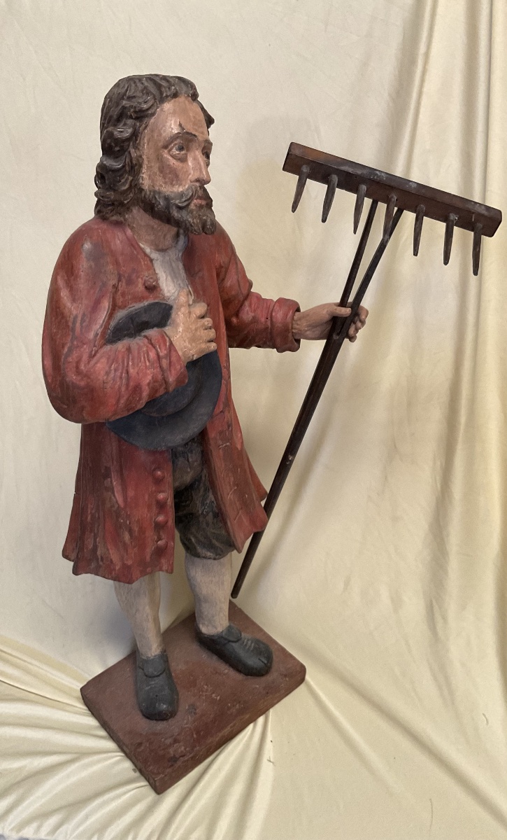 Ste Notburga et St Isidore, Protecteurs de l’Agriculture, Tyrol, environ 1800-photo-3