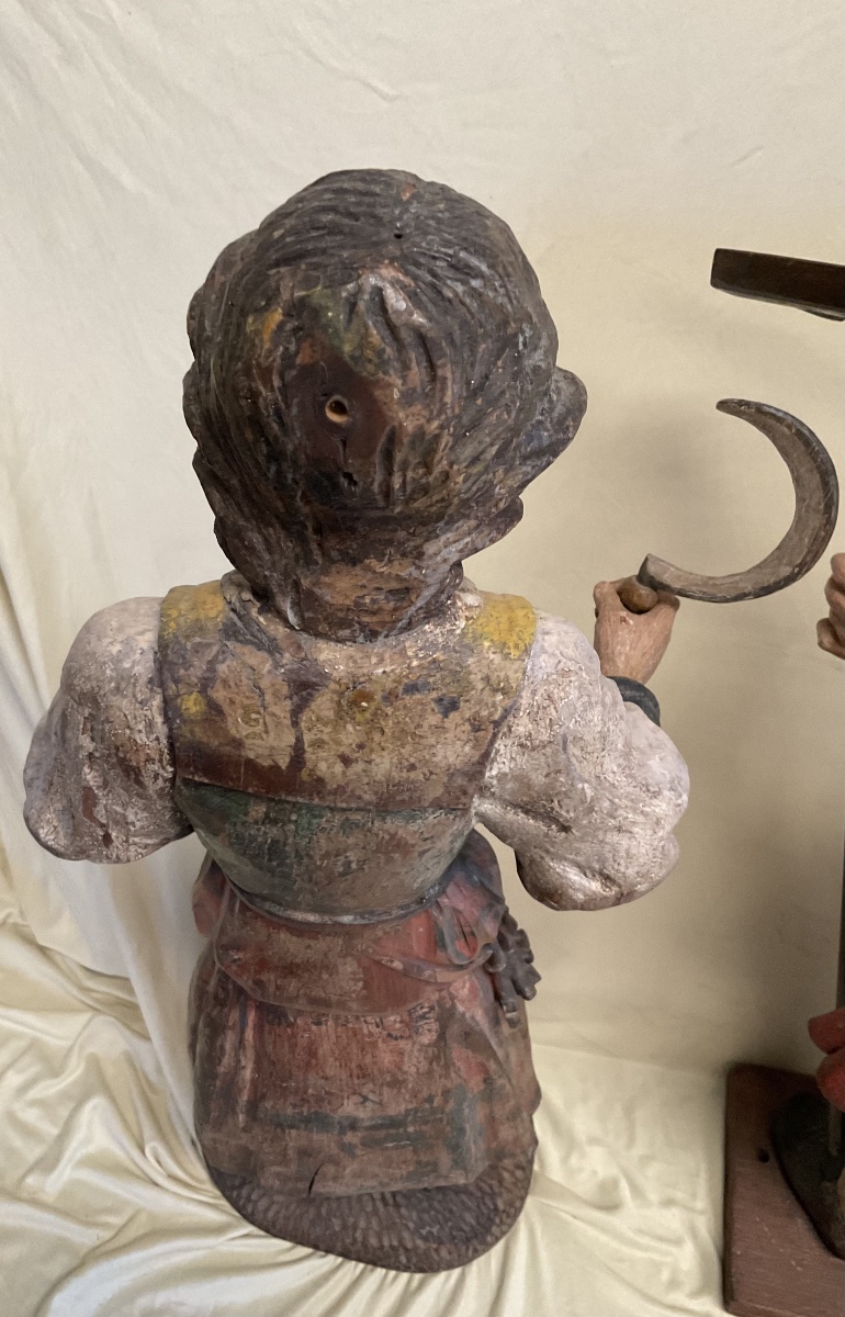 Ste Notburga et St Isidore, Protecteurs de l’Agriculture, Tyrol, environ 1800-photo-4