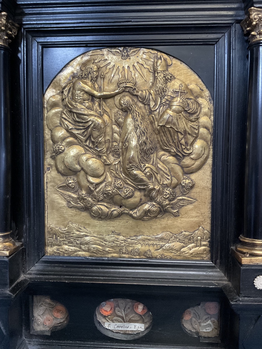 Tabernacle—reliquary Of Saint Charles Borromeo With The Coronation Of The Virgin, 18th-century Italy-photo-1