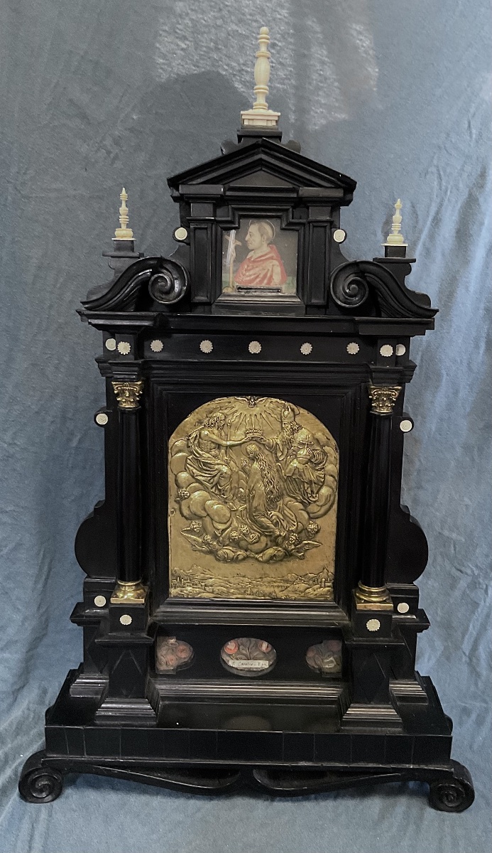 Tabernacle—reliquary Of Saint Charles Borromeo With The Coronation Of The Virgin, 18th-century Italy
