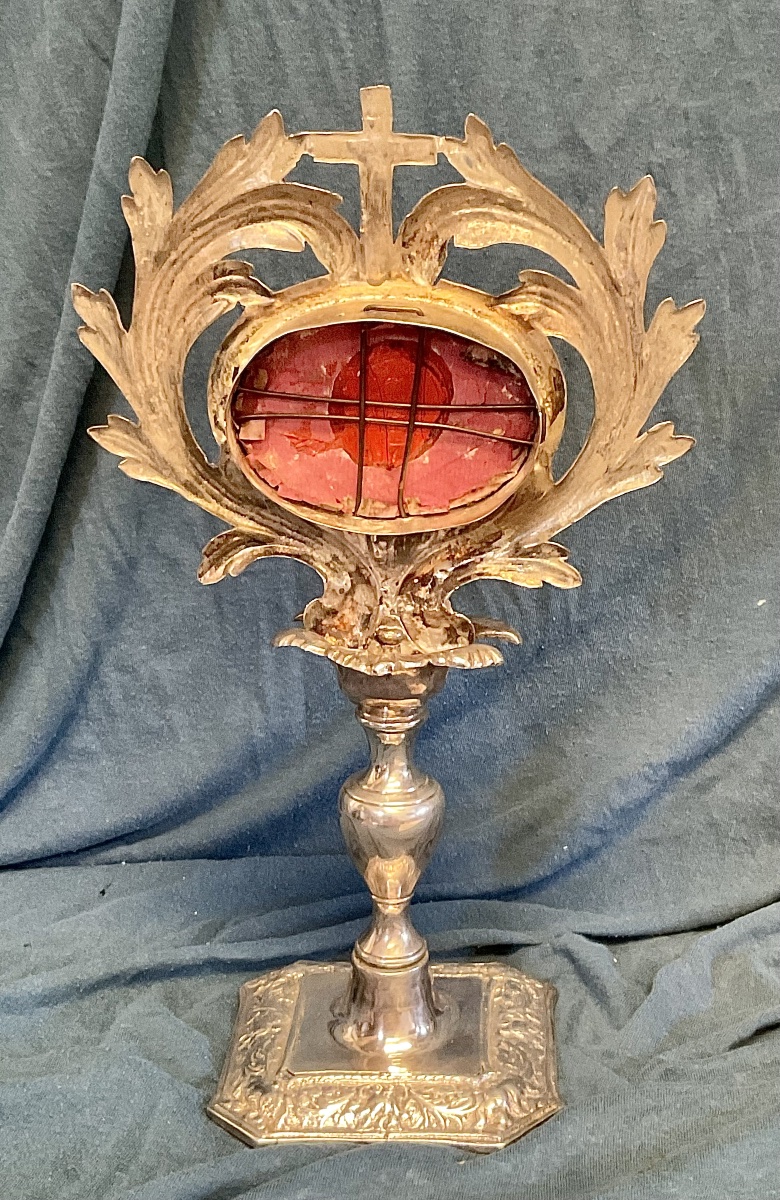 Monstrance - Reliquary (“ex Ossibus”) In Silver, France (southwest), Late 18th Century -photo-2
