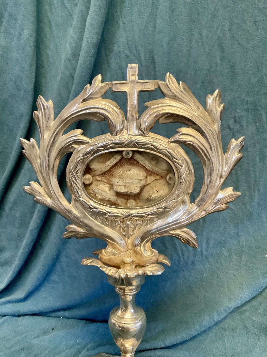 Monstrance - Reliquary (“ex Ossibus”) In Silver, France (southwest), Late 18th Century -photo-3
