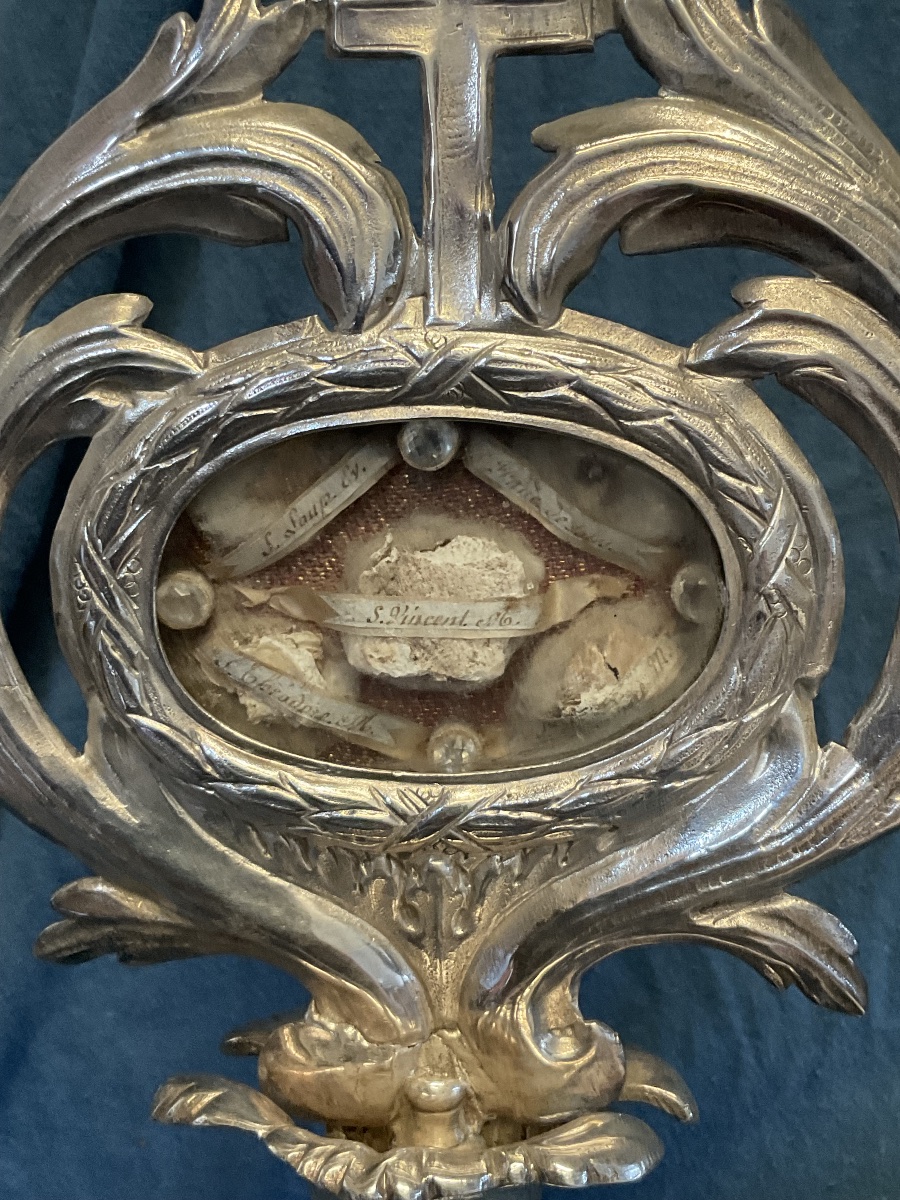Monstrance - Reliquary (“ex Ossibus”) In Silver, France (southwest), Late 18th Century -photo-4