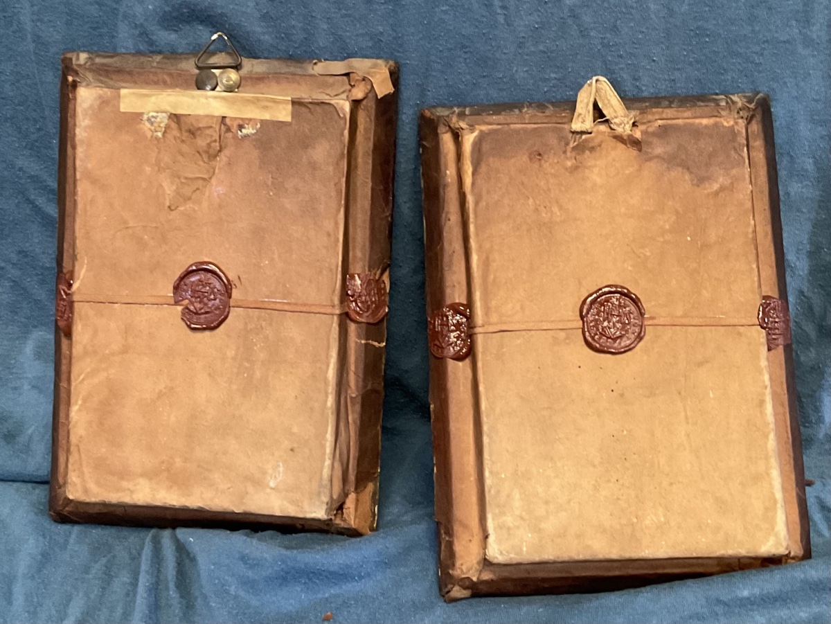 Pair Of Frames—reliquaries, Tyrolean Folk Art (made By Nuns), Circa 1800-photo-2