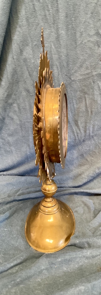 Metal Monstrance And Reliquary “saint Barbara” (guache), Containing The Bones Of Saints, Tyrol, 19th Century-photo-3