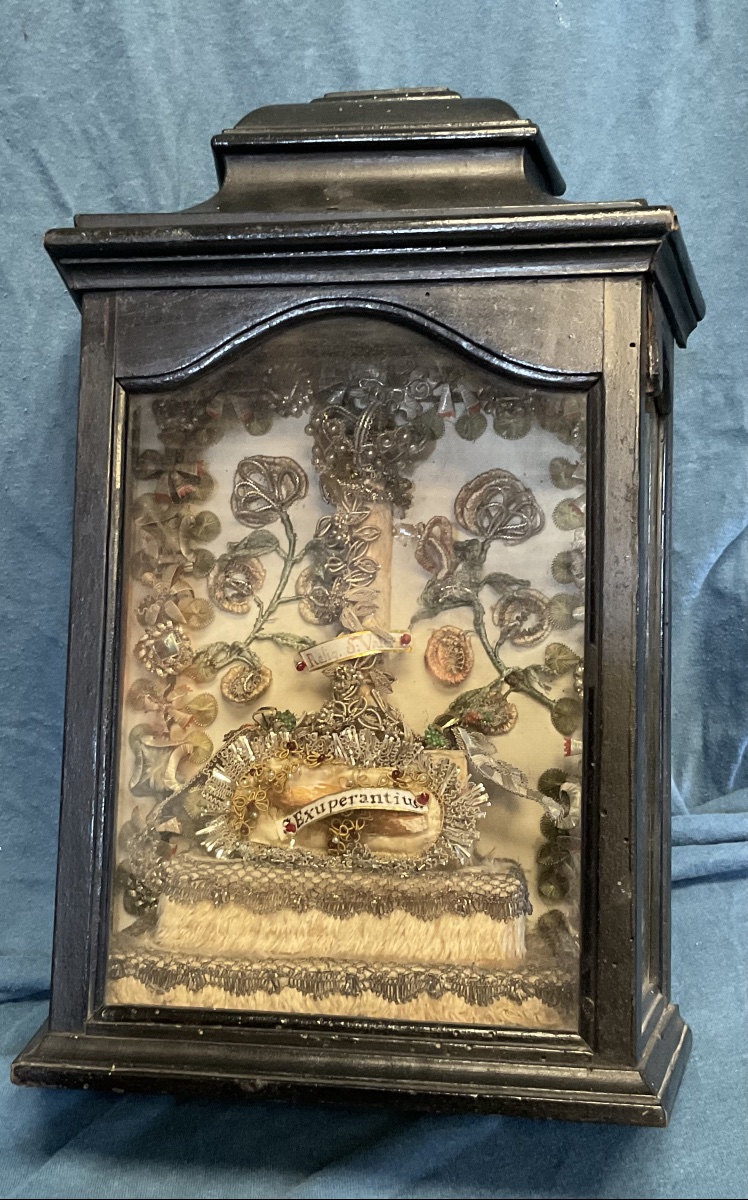 Chasse - Blackened Wood Reliquary, Formerly Containing The Bones Of St. Valeri And St. Exuperantius, Tyrol, 8th Century