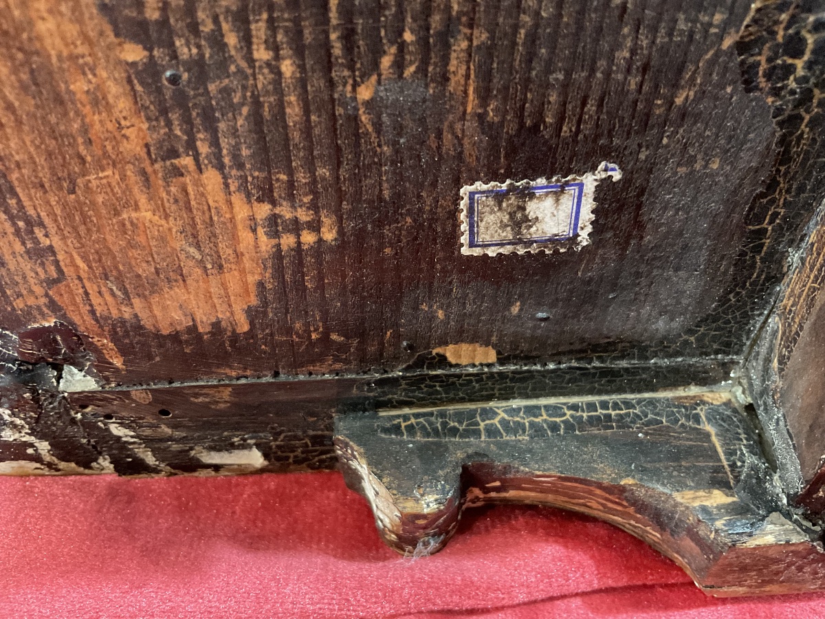 Coffret De Mariage ( Cafanetto), Bois Sculpé Et Doré, Italie XVIIe Siècle -photo-4