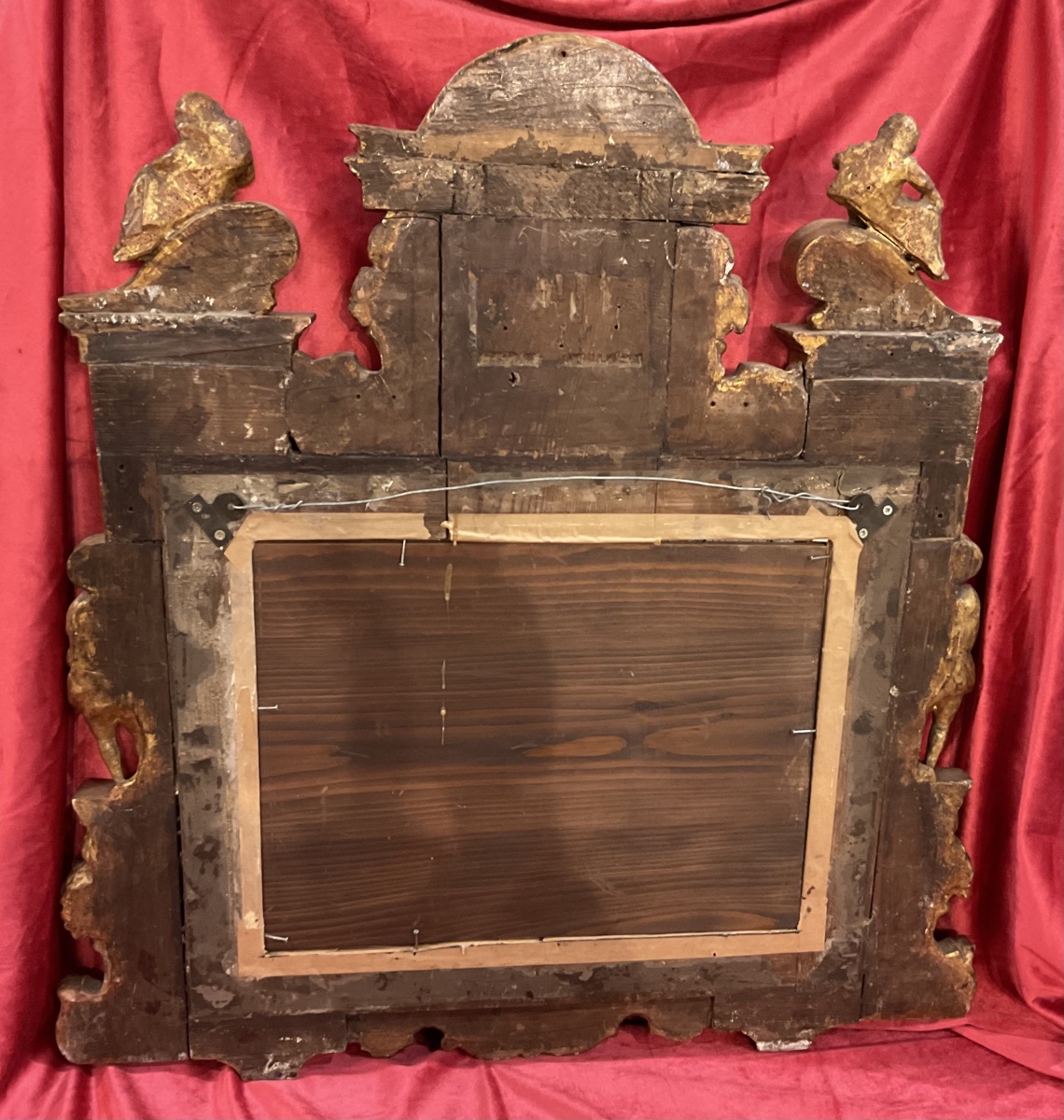 Grand Cadre -  Tabernacle , Bois Sculpté Et Doré À Décor Figuré, Italie Vers 1700-photo-5