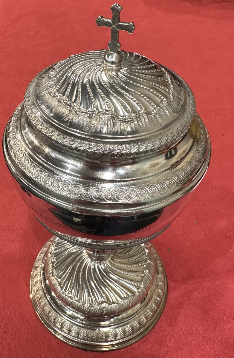 Commemorative (silver) Ciborium Of Baroness Maria Fussini, Italy (rome?), Early 19th Century-photo-3