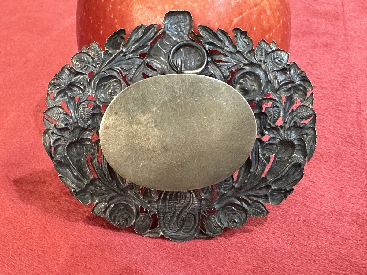 Reliquary Capsule (theca), Ex Ossibus “st. Vincent De Paul,” Silver, Sealed, Italy, 19th Century-photo-3