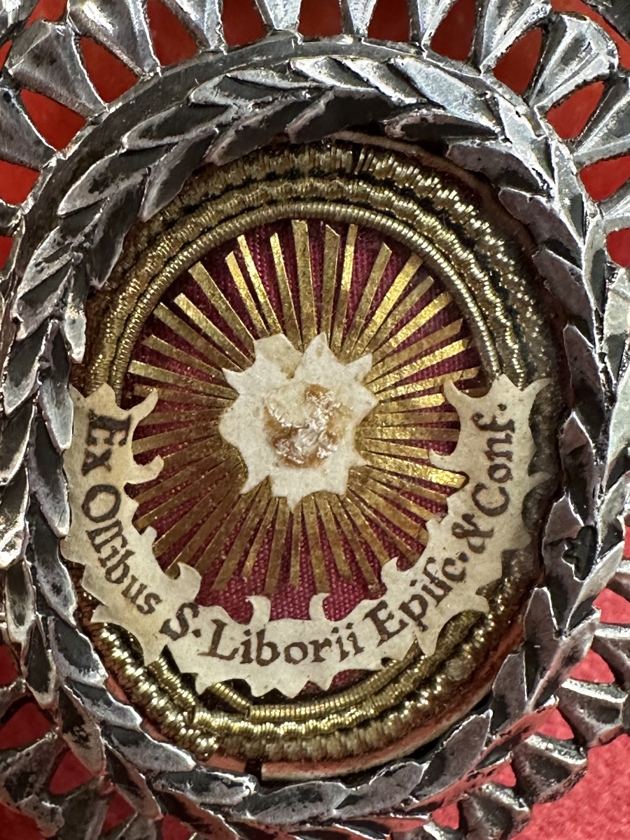 Pendentif - Reliquaire Baroque, Argent Ciselé, Ajouré de Saint Liboire, Italie ou Tyrol, XVIIIe-photo-2