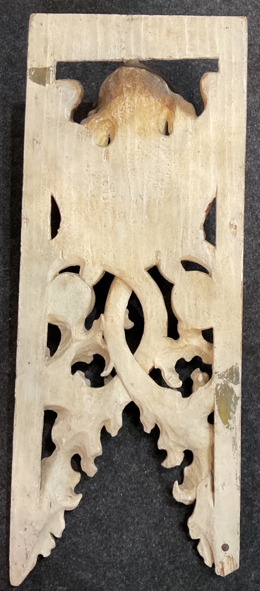 Elément D‘Architecture D’Église , Bois Sculpté En Bas Relief à Décor Tête D‘Ange , Tyrol XVIIIe-photo-1