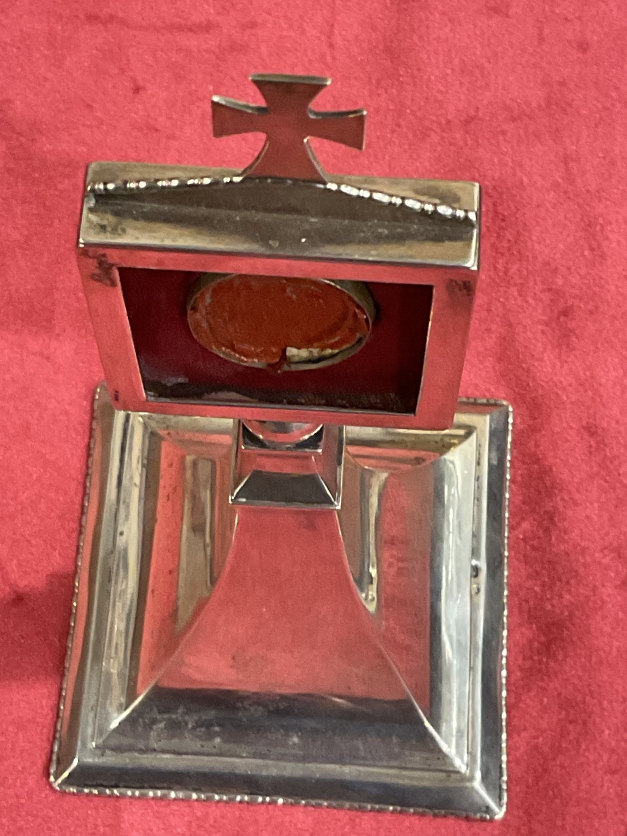 Silver Monstrance And Reliquary Housing A Relic Of The Holy Cross, Austria, 19th Century -photo-4