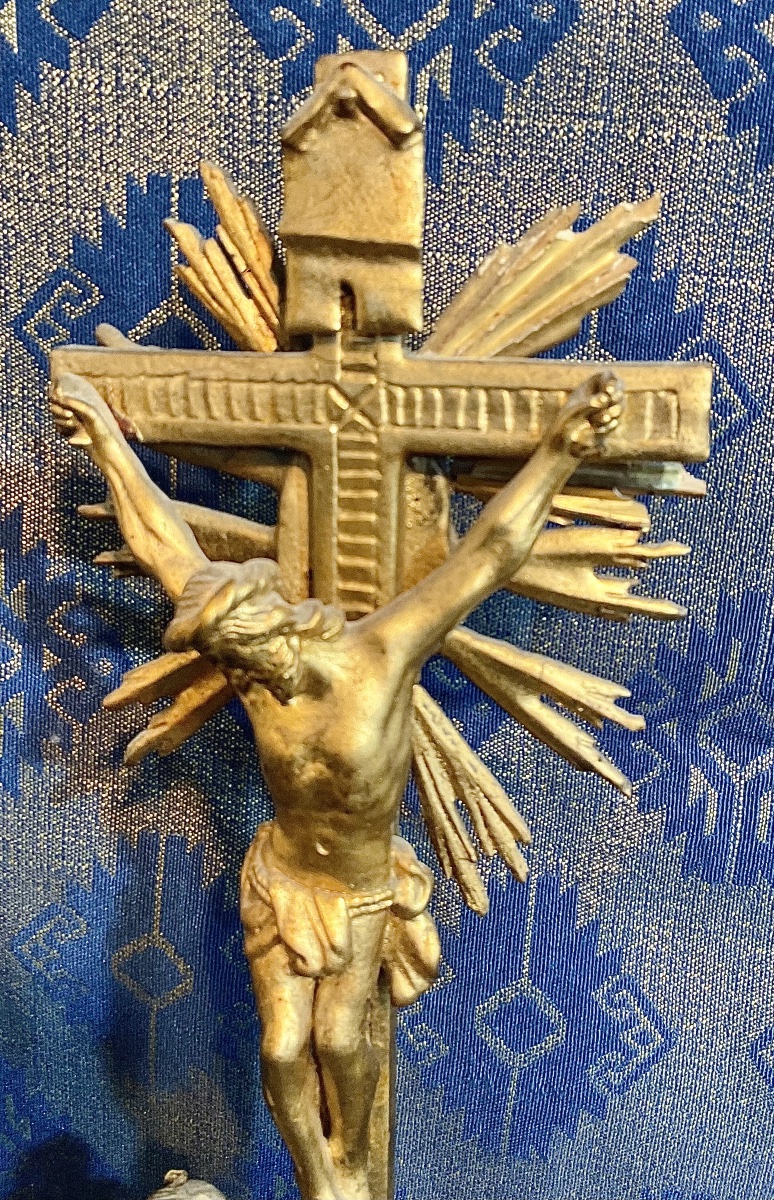 “calvary,” Carved And Gilded Wood; Mary Magdalene Mourning The Crucified Christ, Tyrol, 18th Century-photo-2