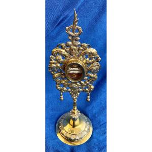 Reliquary Monstrance «  S.antonii, S.pacifici » Solid Silver And Fire Gilded, Germany , XVII 