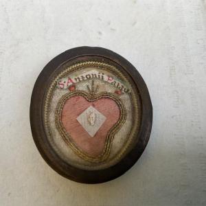 Capsule Reliquaire (Theca) de Saint  Antoine de Padoue avec Authentique , Rome, 1884