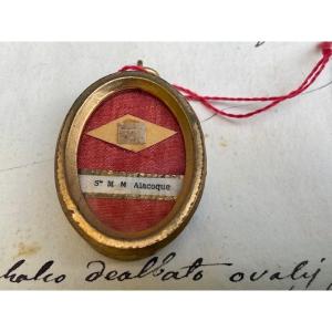 Relique de la Sainte  Marguerite-Marie Alacoque avec Authentique , Venise, 1881