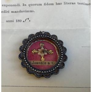 Relique de Saint Jean de la Croix avec Authentique, Vienne, 1895