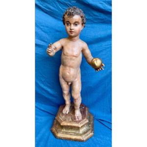 Christ Child Salvator Mundi, Italy Or Spain,  Around 1700