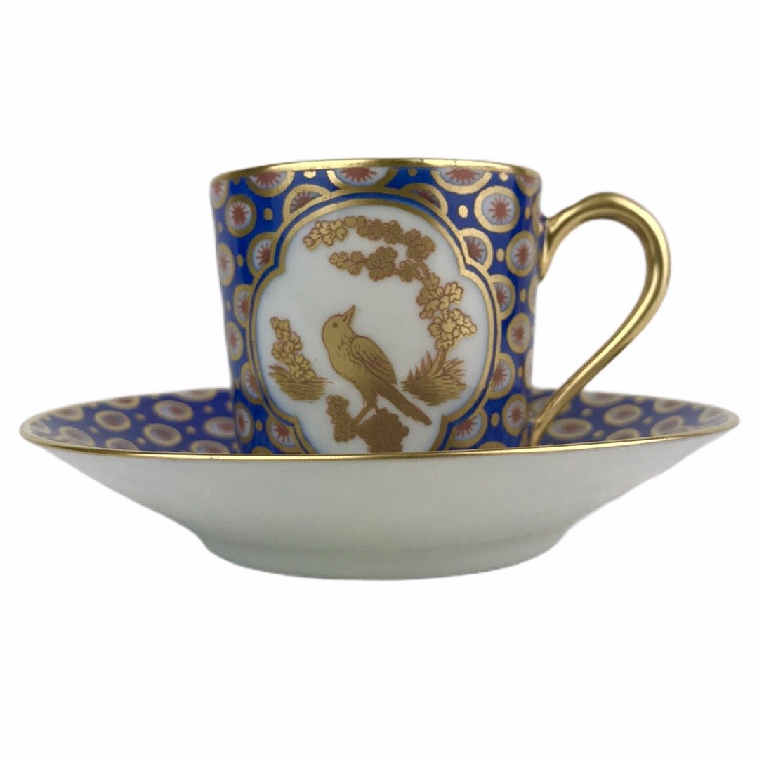 Paire De Tasses Bernardaud aux oiseaux-photo-3