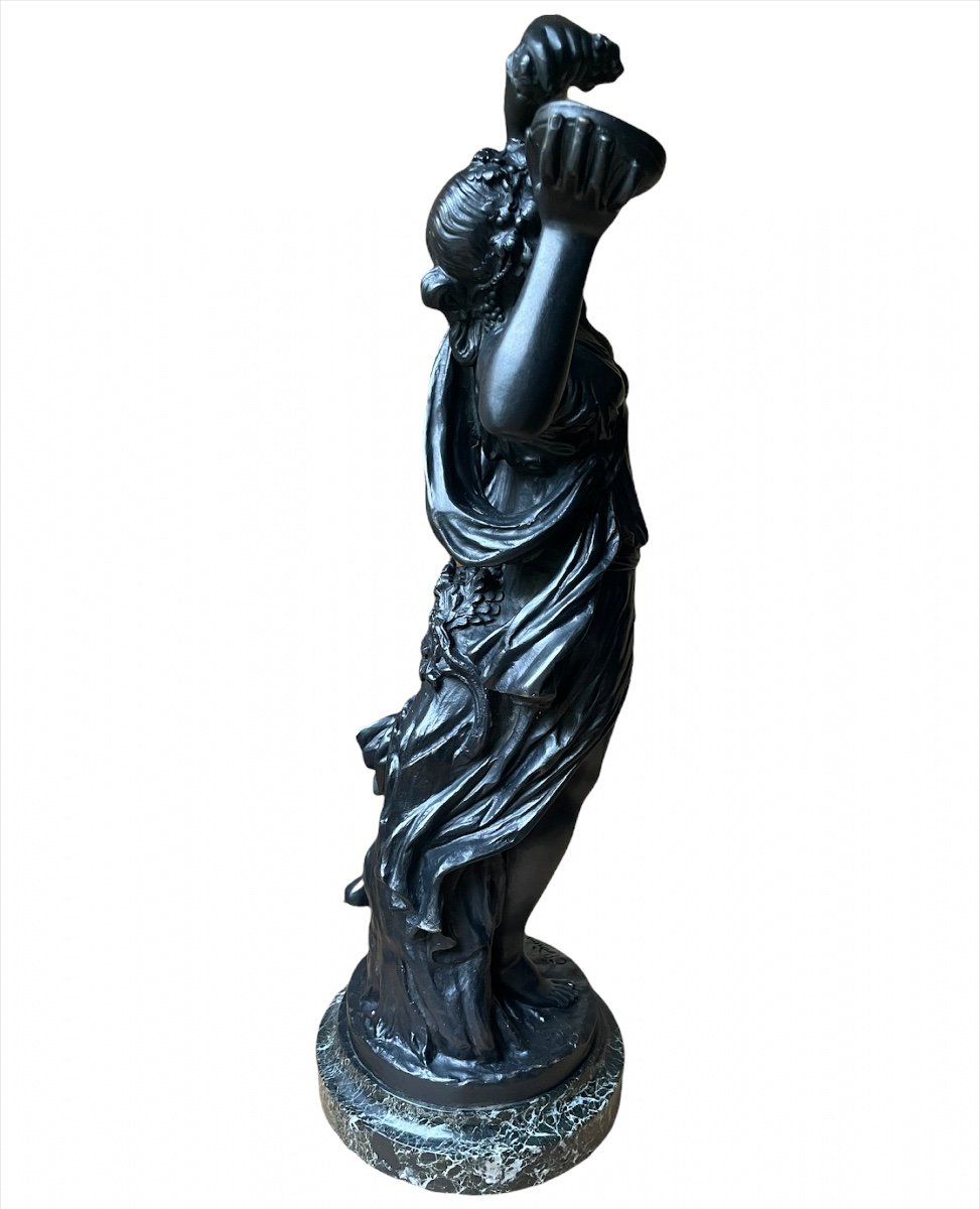 Bronze Bacchante With Grapes And Bells From The Model Of Clodion-photo-1