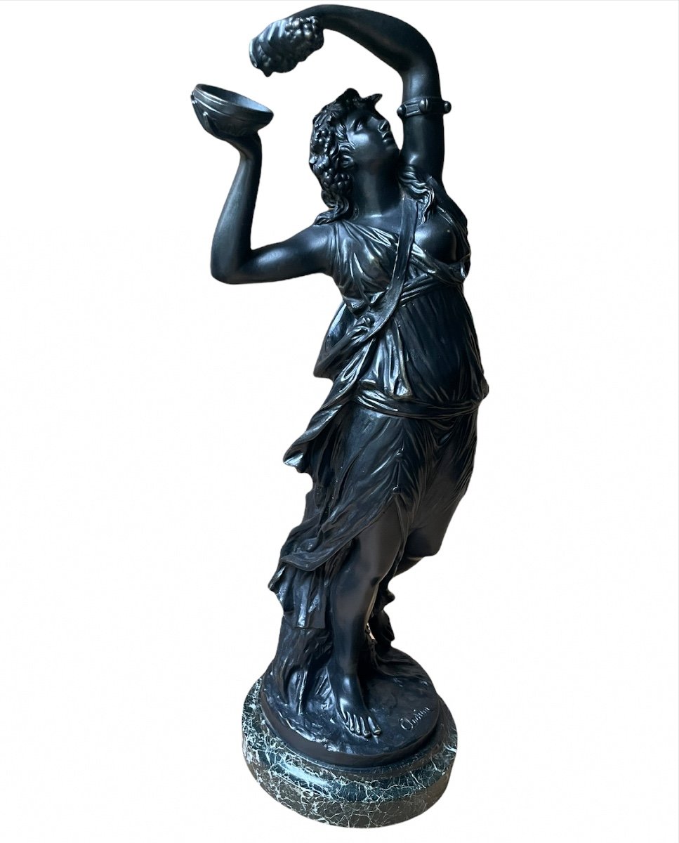 Bronze Bacchante With Grapes And Bells From The Model Of Clodion-photo-2