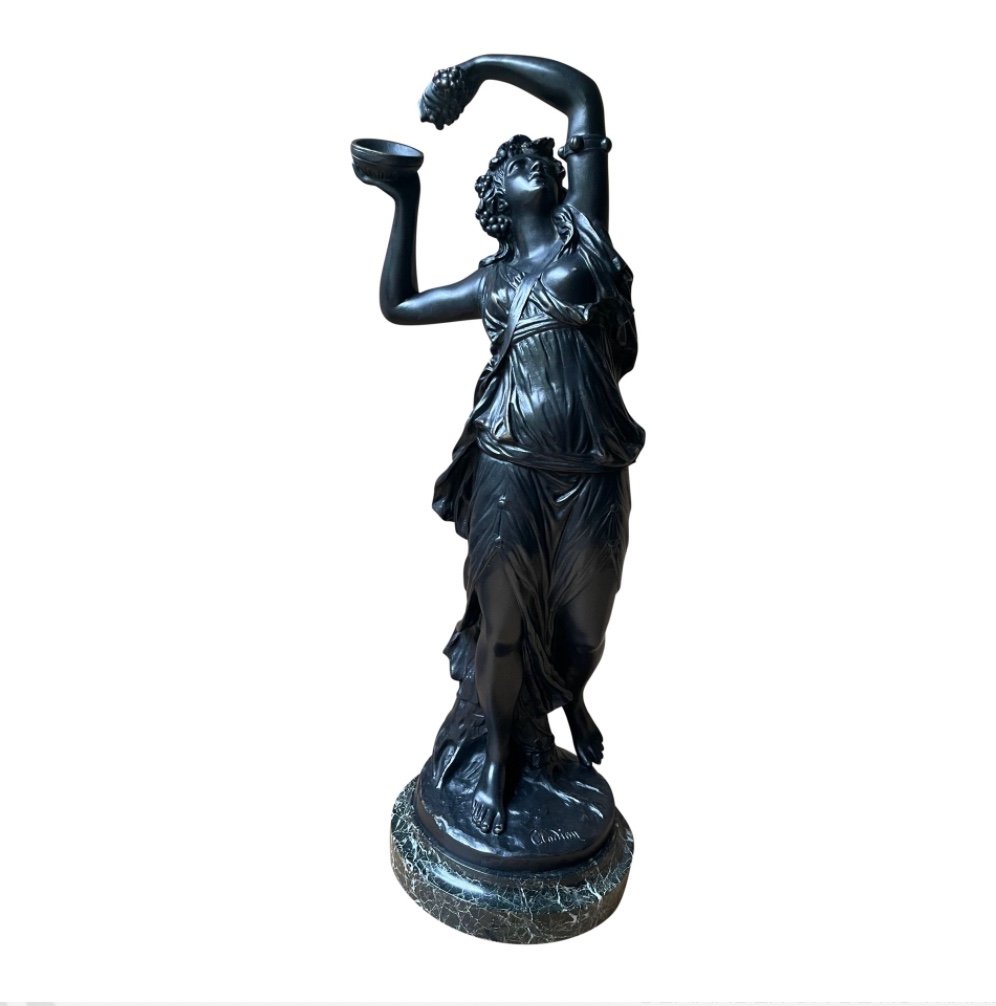 Bronze Bacchante With Grapes And Bells From The Model Of Clodion
