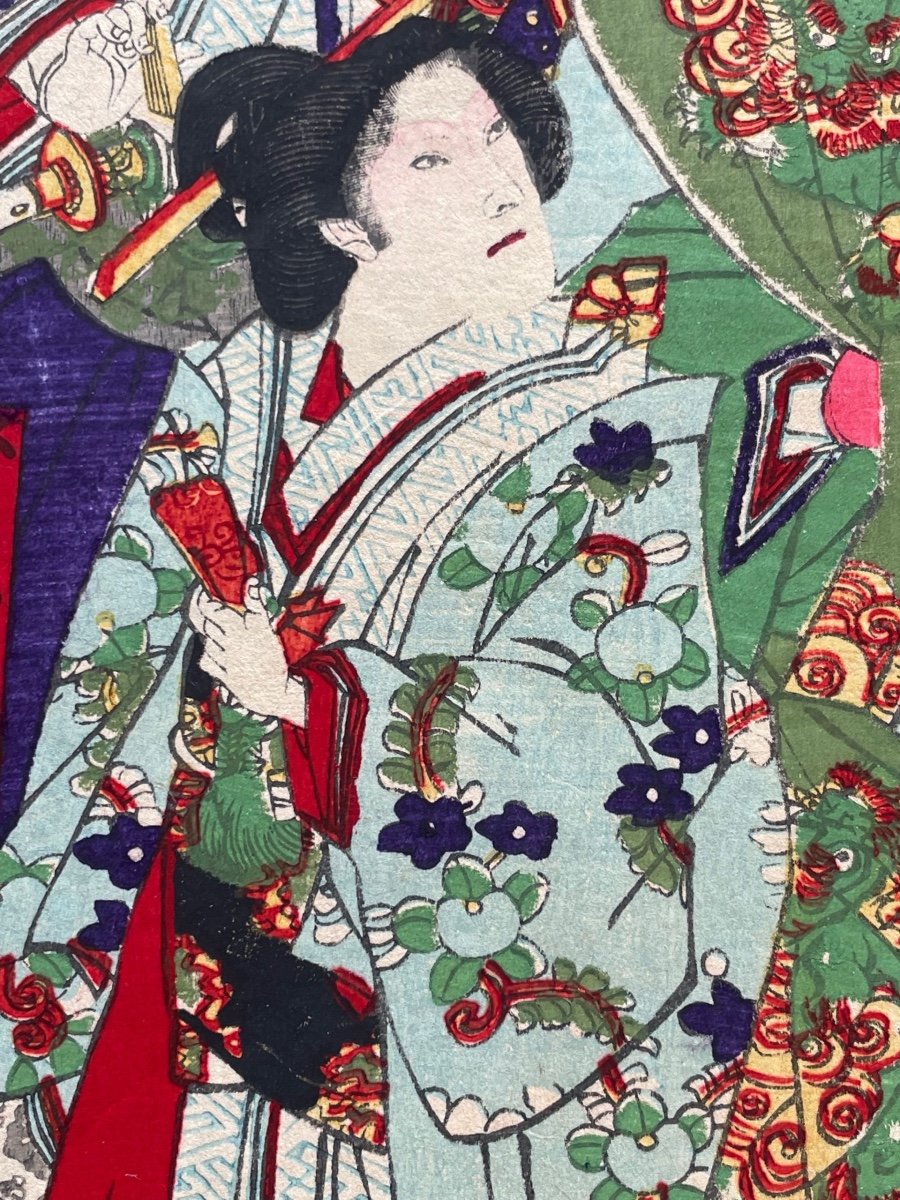 Toyohara Kunichika - Kabuki - Estampe Japonaise, Ukiyo-e-photo-1