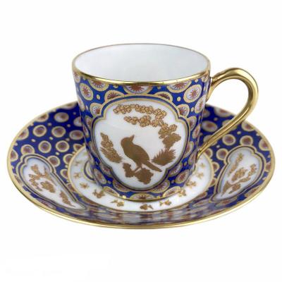 Paire De Tasses Bernardaud aux oiseaux