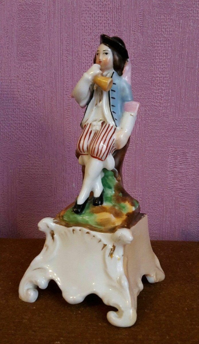 Pair Of Paris Porcelain Penholder Statuettes Circa 1840-photo-5